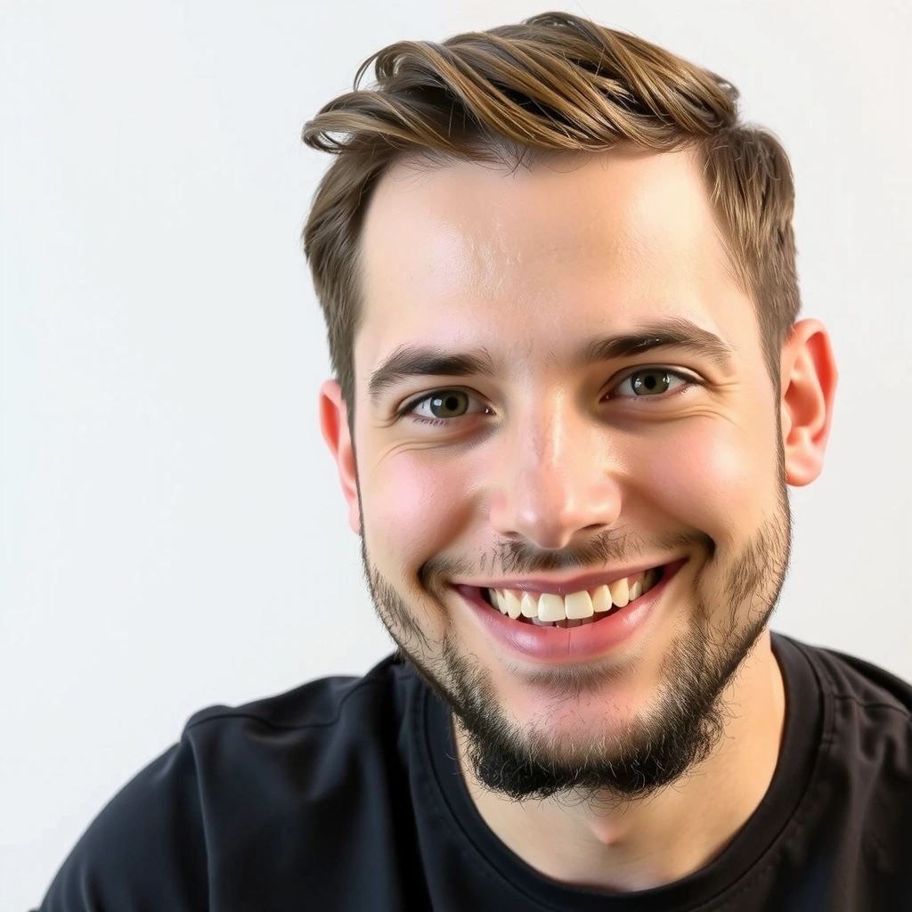 Portrett av fornøyd IT-utvikler, mann